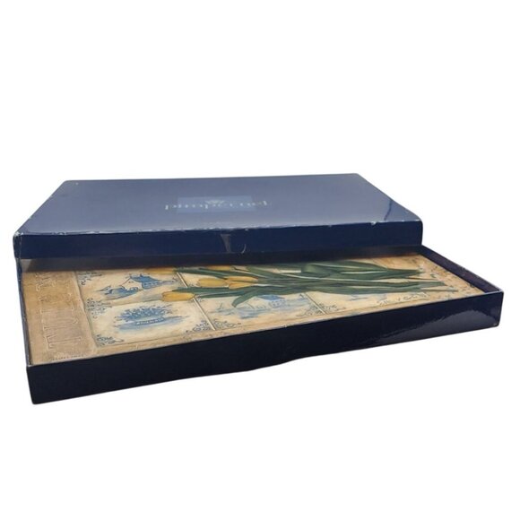 Pimpernel Yellow Tulips Placemats Set Of 4 Cork Backs Table Art England - Picture 6 of 11